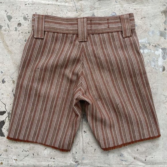 Vintage 70’s Billy the Kid Brown Striped Cut Off Shorts Boys 5 - Picture 2 of 3